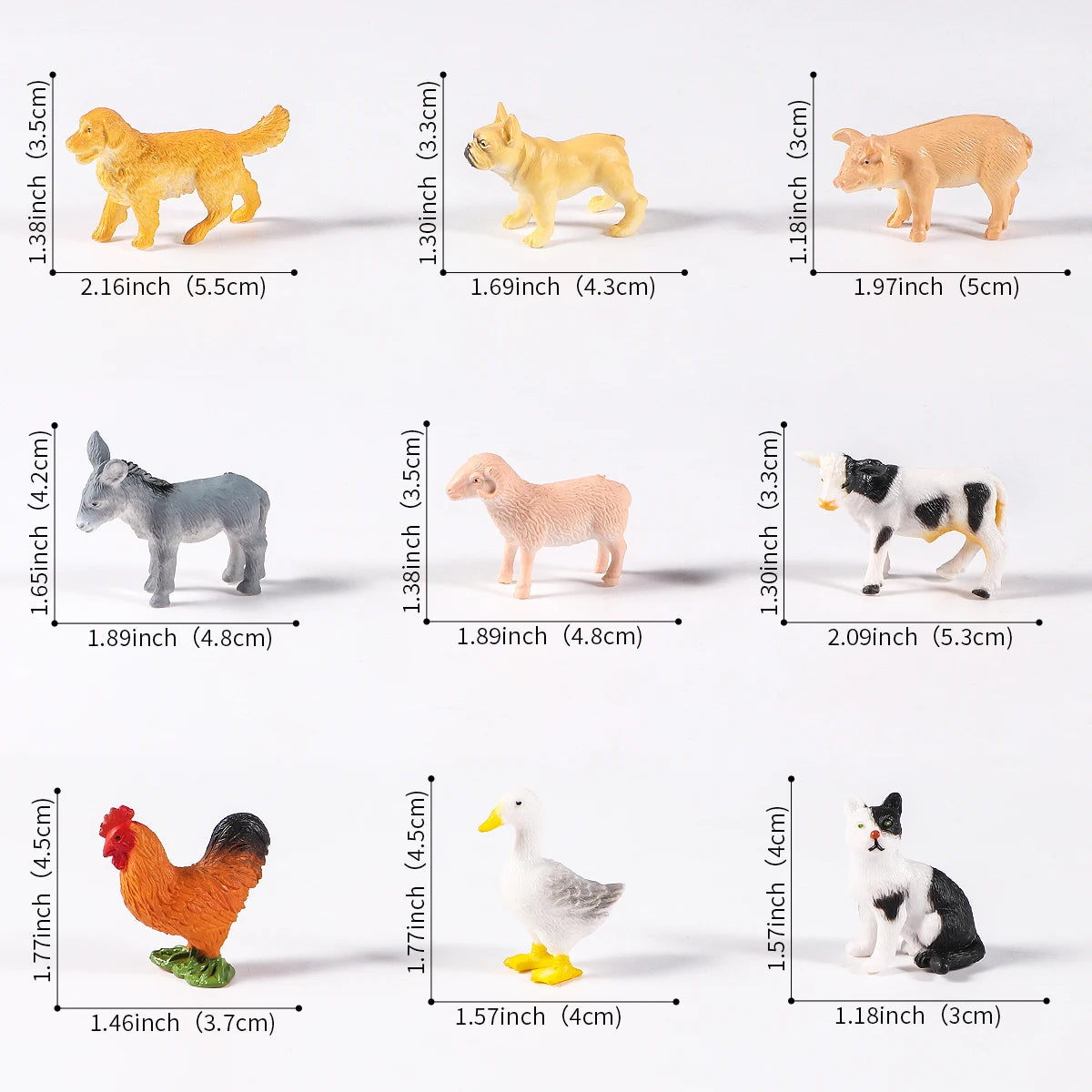 12 Piece Farm and Wild Animal Figure Playset