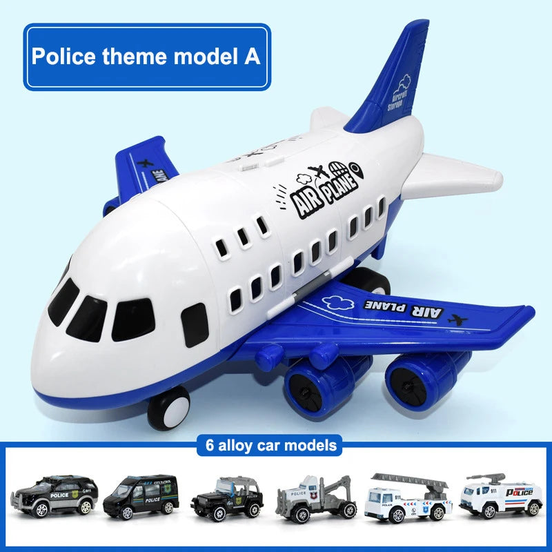 Large Airplane Carrier Toy with Mini Vehicles