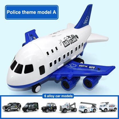 Large Airplane Carrier Toy with Mini Vehicles