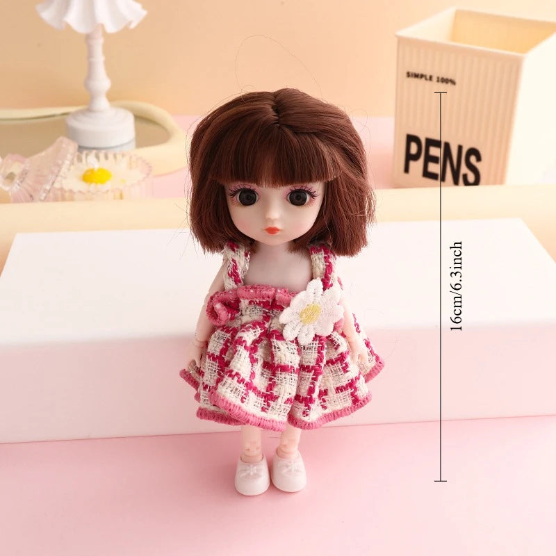 16 cm Jointed Fashion Doll with Multiple Styles