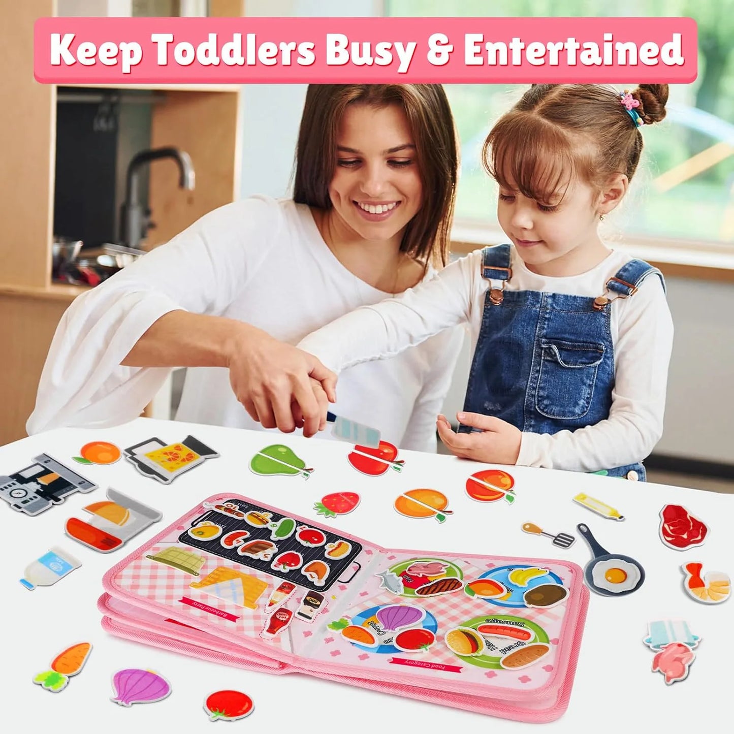 Cooking Activity Busy Book for Kids Ages 3 to 6