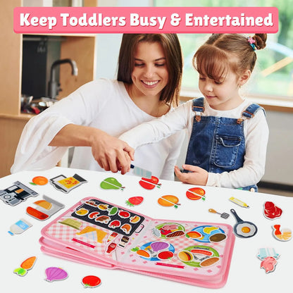 Cooking Activity Busy Book for Kids Ages 3 to 6