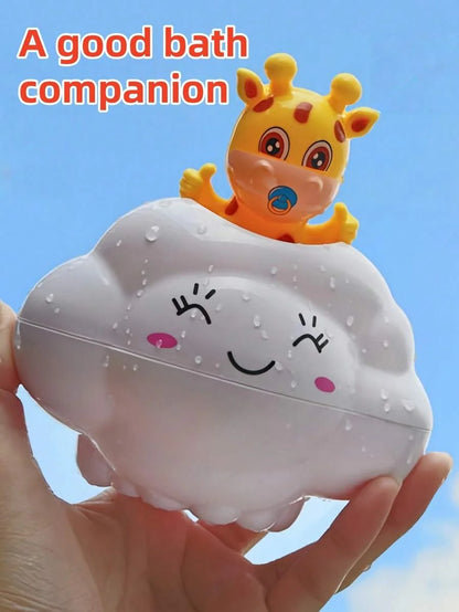 Cloud Rain Shower Bath Toy with Giraffe