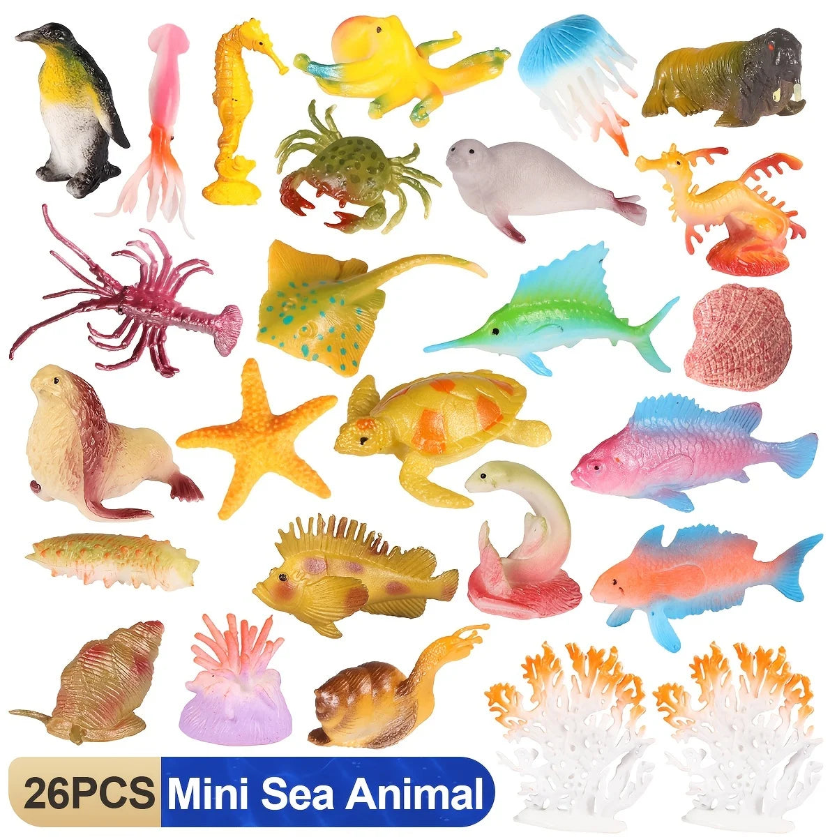 Mini Ocean Sea Life Animal Figure Set