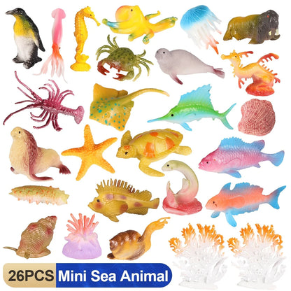 Mini Ocean Sea Life Animal Figure Set
