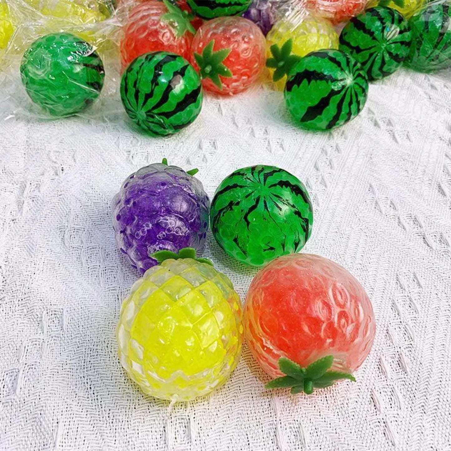 Fruit Squishy Stress Ball Fidget Toy Set