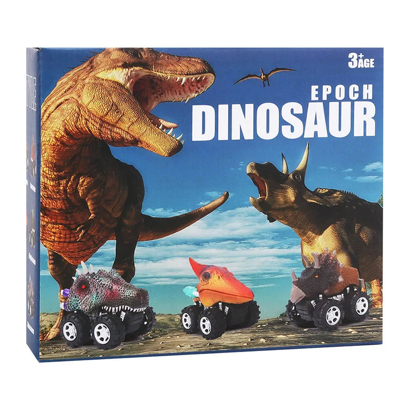 Dinosaur Pull Back Car Toy Set for Kids