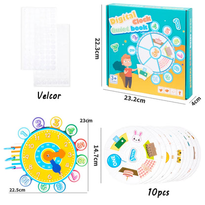 Wooden Number and Time Learning Clock Puzzle for Kids