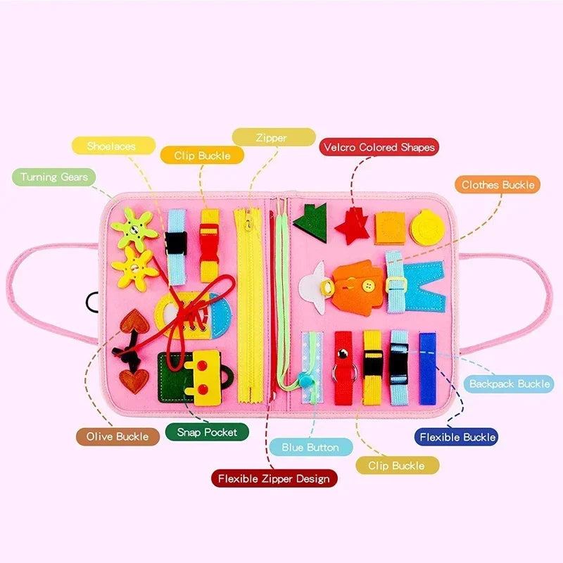 Felt Busy Board Activity Book for Kids Ages 3 to 6