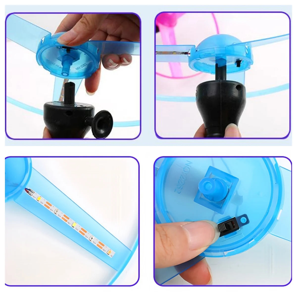 Luminous Pull String Flying Saucer Toy Set