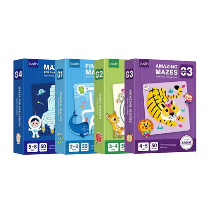 Wipe Clean Maze Activity Card Set for Kids