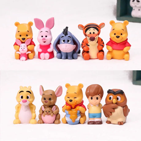 10 Piece Winnie the Pooh Character Figure Set