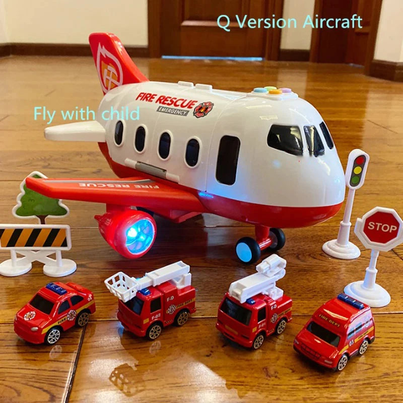 Large Airplane Carrier Toy with Mini Vehicles