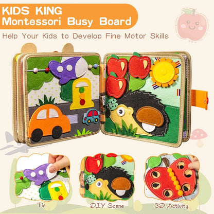 Toddler Busy Book with Animals and Life Skills