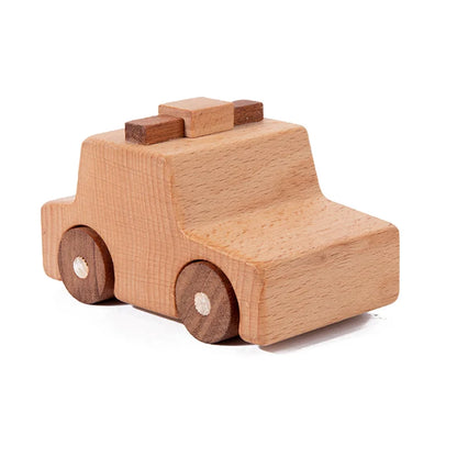 Wooden Construction Vehicle Toy Set for Kids
