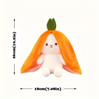 Convertible Strawberry Bunny Plush Toy