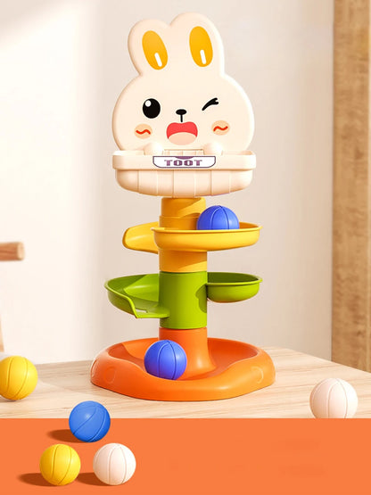 Animal Rolling Ball Drop Tower for Toddlers