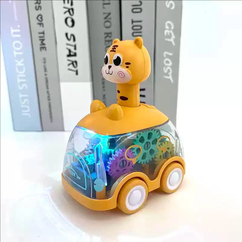 Light Up Press and Go Animal Car Toy