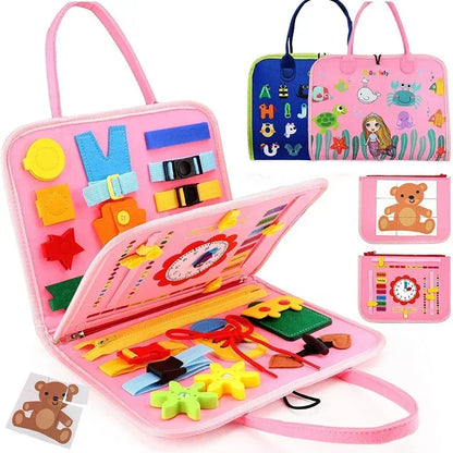 Felt Busy Board Activity Book for Kids Ages 3 to 6