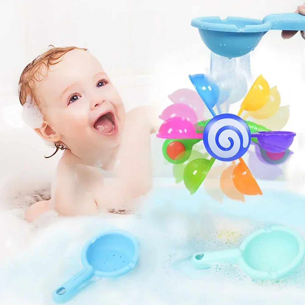 Rainbow Suction Cup Bath Waterwheel Toy