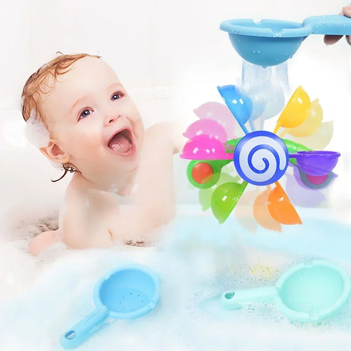 Rainbow Suction Cup Bath Waterwheel Toy