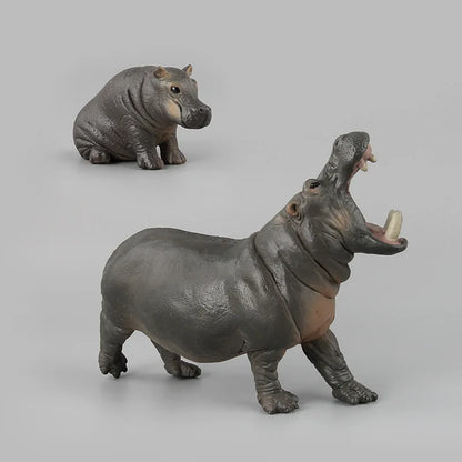 Realistic Hippopotamus Animal Figure