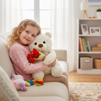Rose Bouquet Teddy Bear Plush Toy