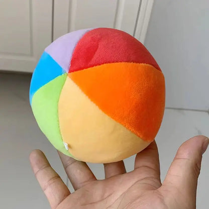 Multicolor Plush Bell Sensory Ball for Kids