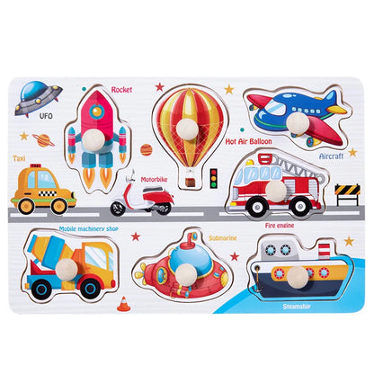 Wooden 3D Matching Puzzle Board for Kids
