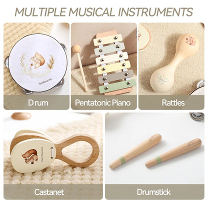 Wooden Musical Instrument Toys for Kids