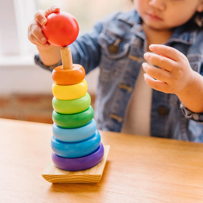 Rainbow Ring Stacking and Sorting Toy for Kids
