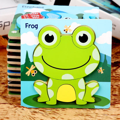 Wooden Animal and Vehicle Chunky Puzzle for Kids