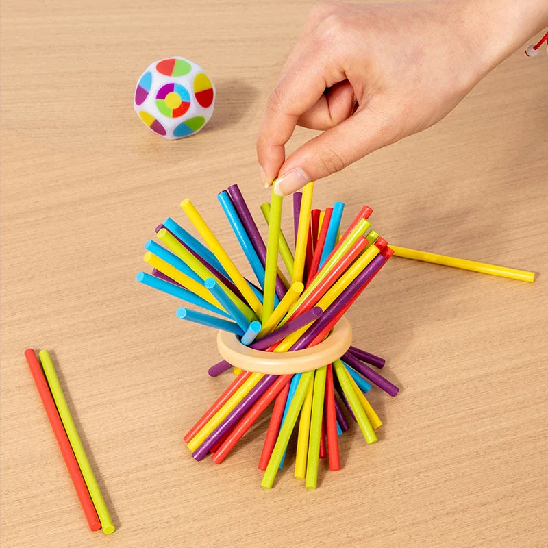 Wooden 3 in 1 Stick and Ball Strategy Game for Kids