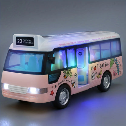 City Bus Toy with Sound Lights and Opening Doors