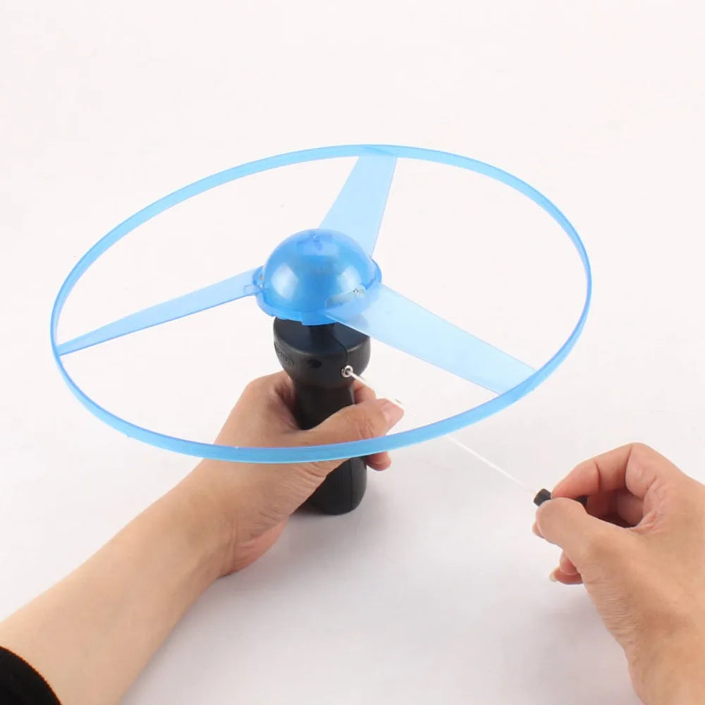 Luminous Pull String Flying Disc Toy for Kids