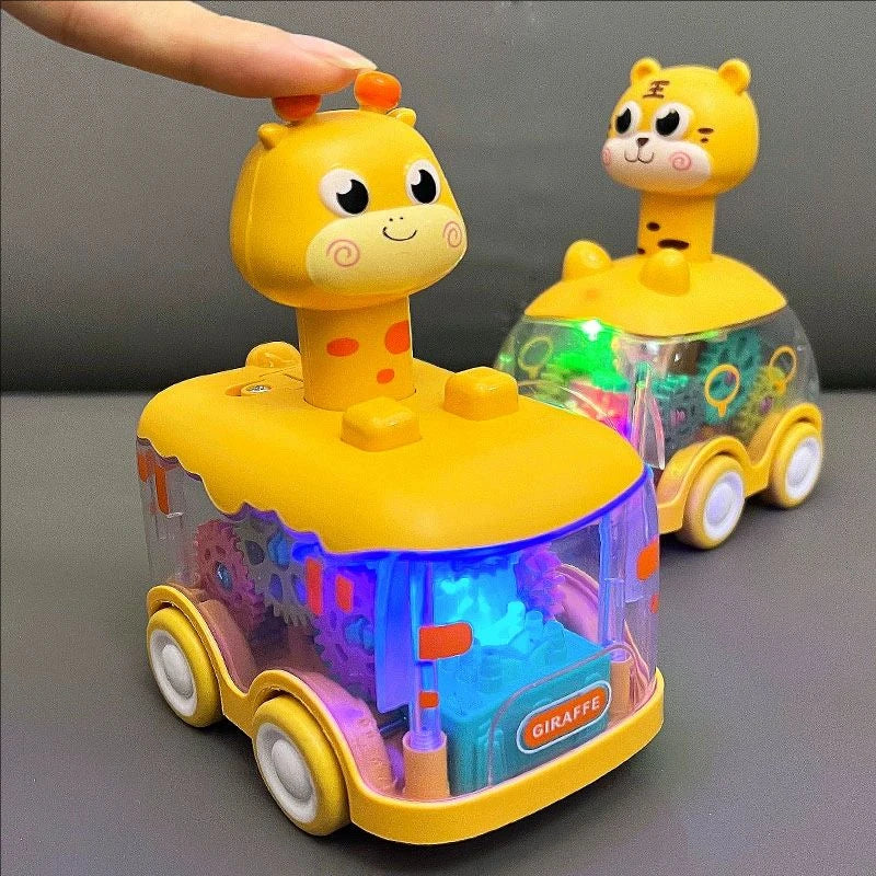 Light Up Press and Go Animal Car Toy