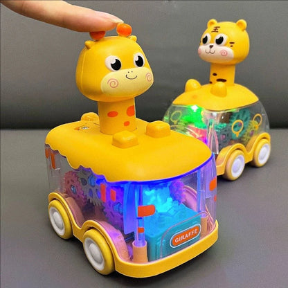 Light Up Press and Go Animal Car Toy