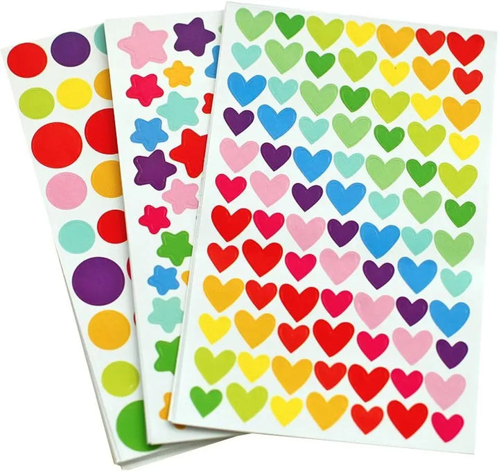 6 Sheet Colorful Craft Sticker Set for Kids