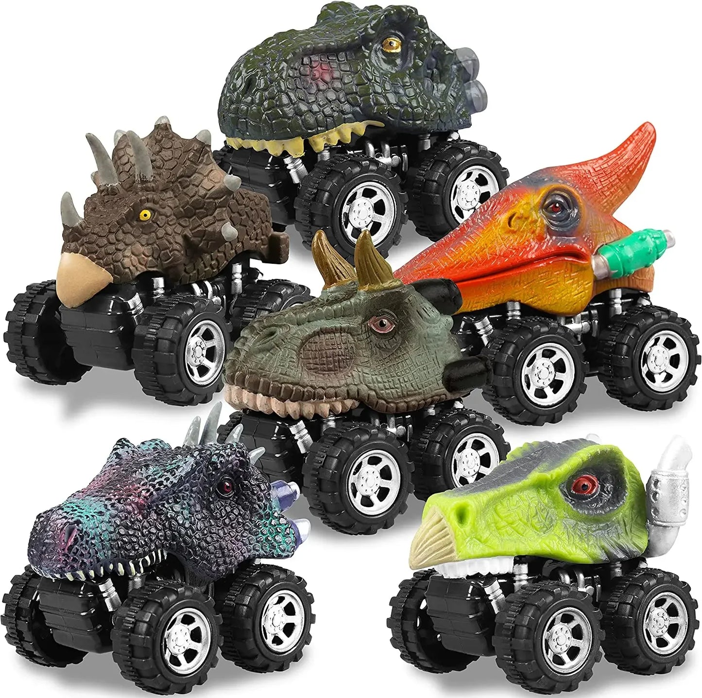 Dinosaur Pull Back Car Toy Set for Kids