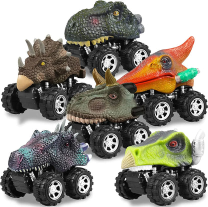 Dinosaur Pull Back Car Toy Set for Kids