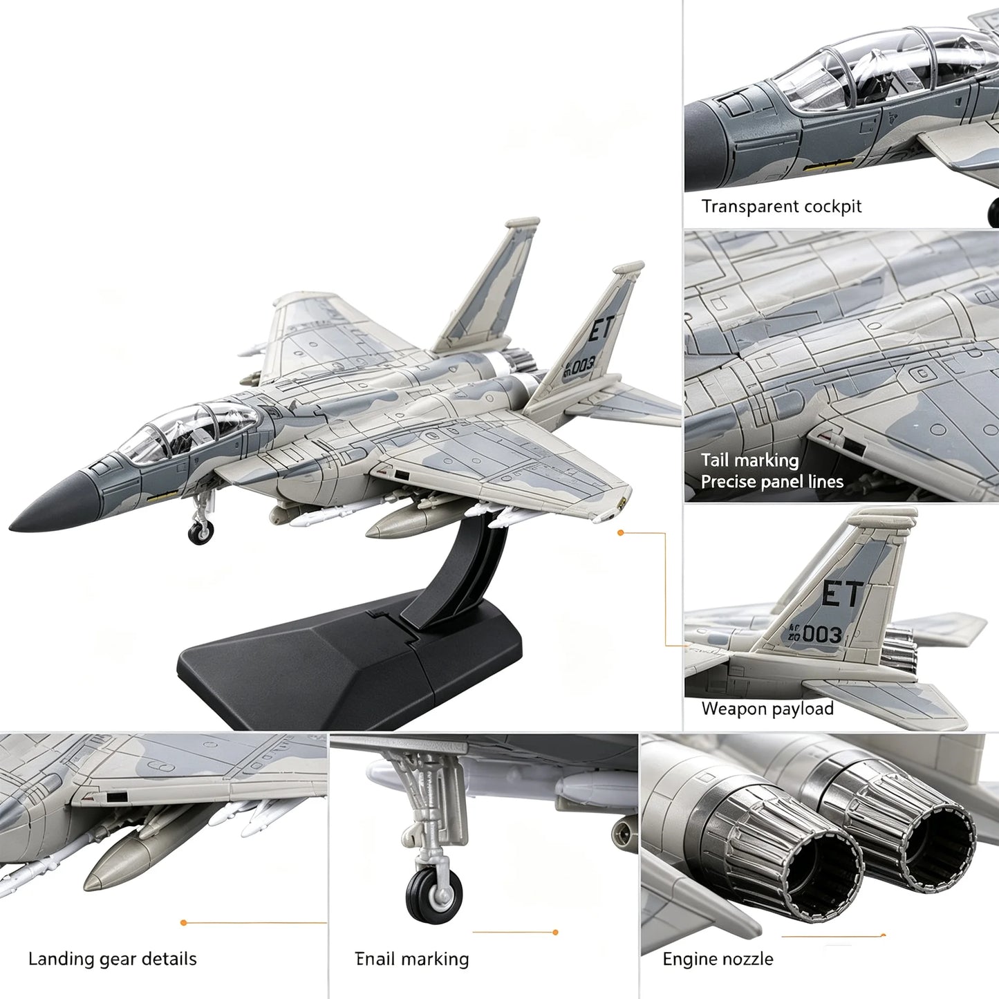 1:72 Scale Military Fighter Aircraft Model Kit