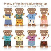 Wooden Bear Threading and Dress Up Activity Set