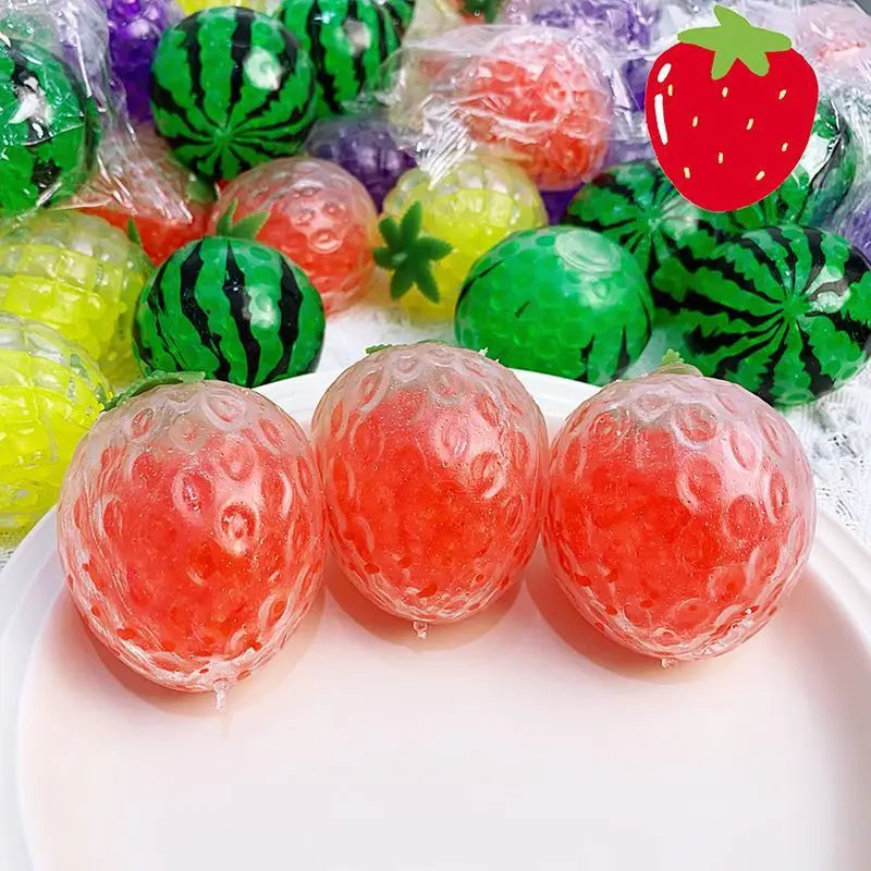 Fruit Squishy Stress Ball Fidget Toy Set