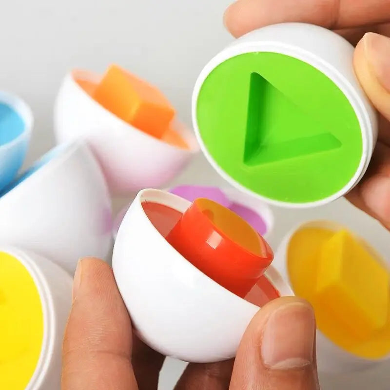Matching Egg Shape and Color Puzzle Set for Kids