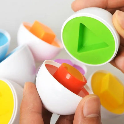 Matching Egg Shape and Color Puzzle Set for Kids